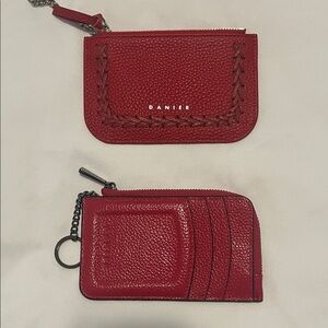Danier Crimson Leather Accessory Duo